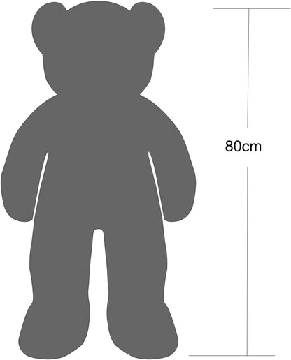 Giant Teddy Bear – 31.5" Large Plush Stuffed Animal with Love Heart & Ribbon